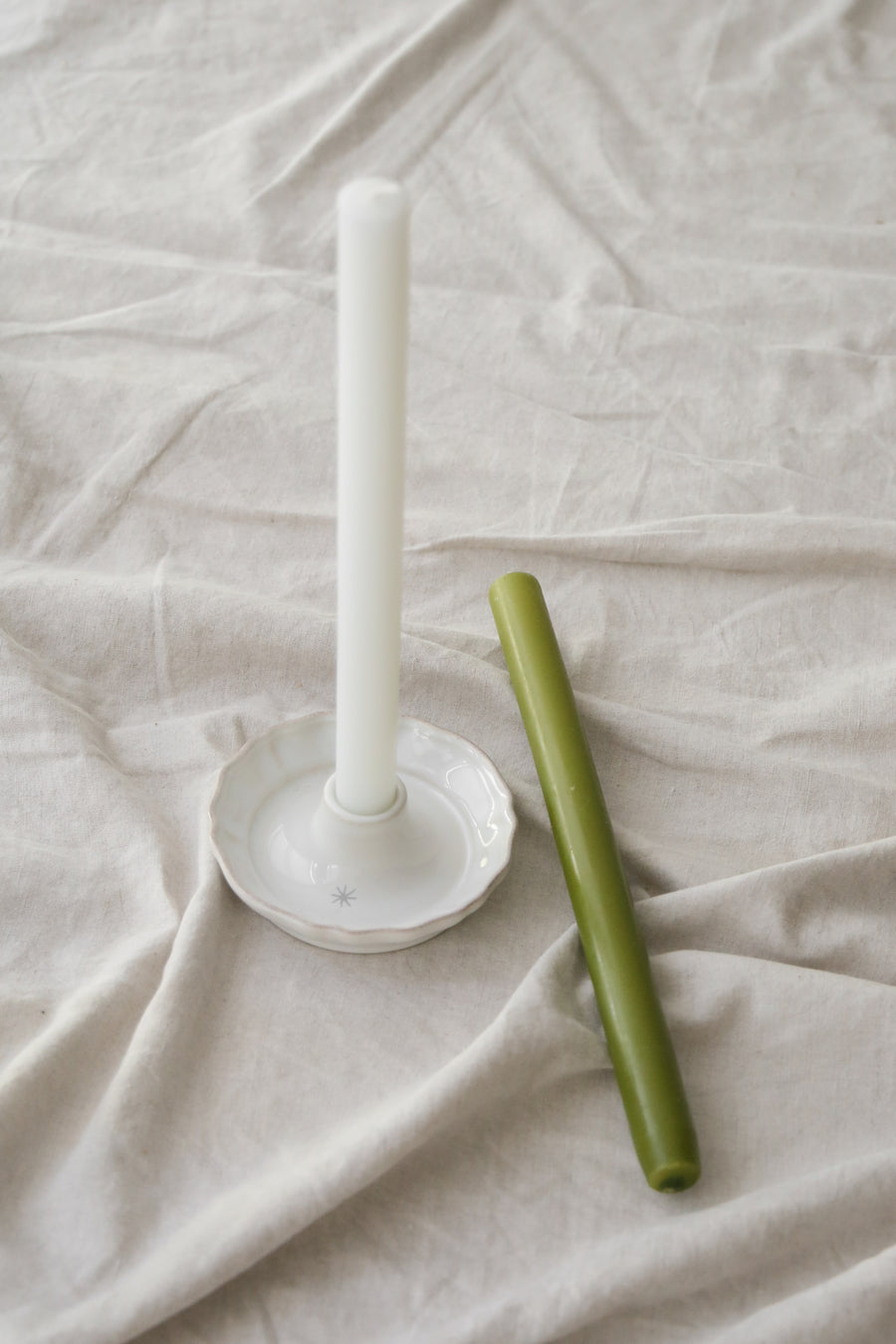 Long Taper Candle - White