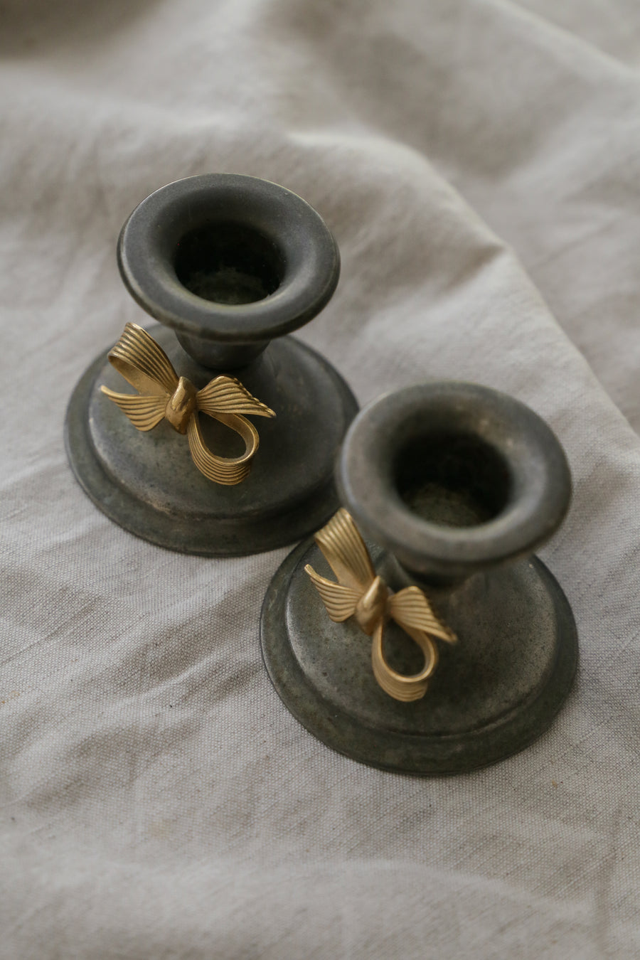 Vintage Bow Candle Holders