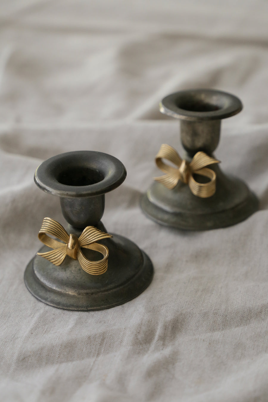 Vintage Bow Candle Holders