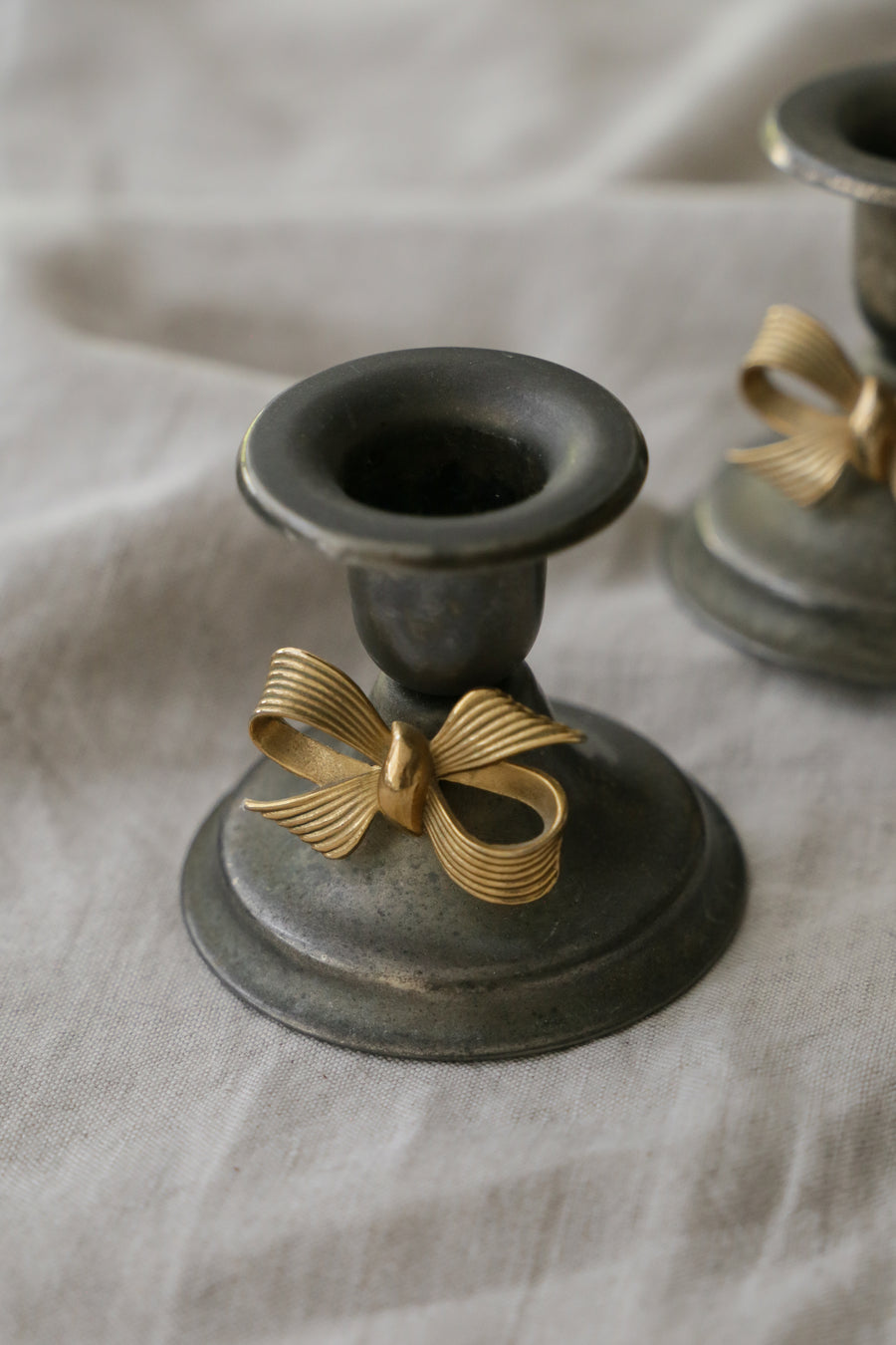 Vintage Bow Candle Holders