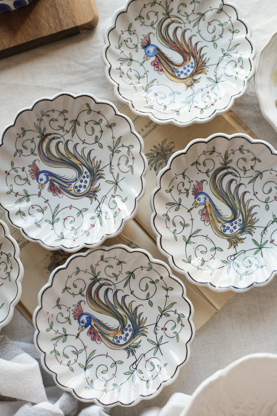 Vintage Hand painted Rooster Dish