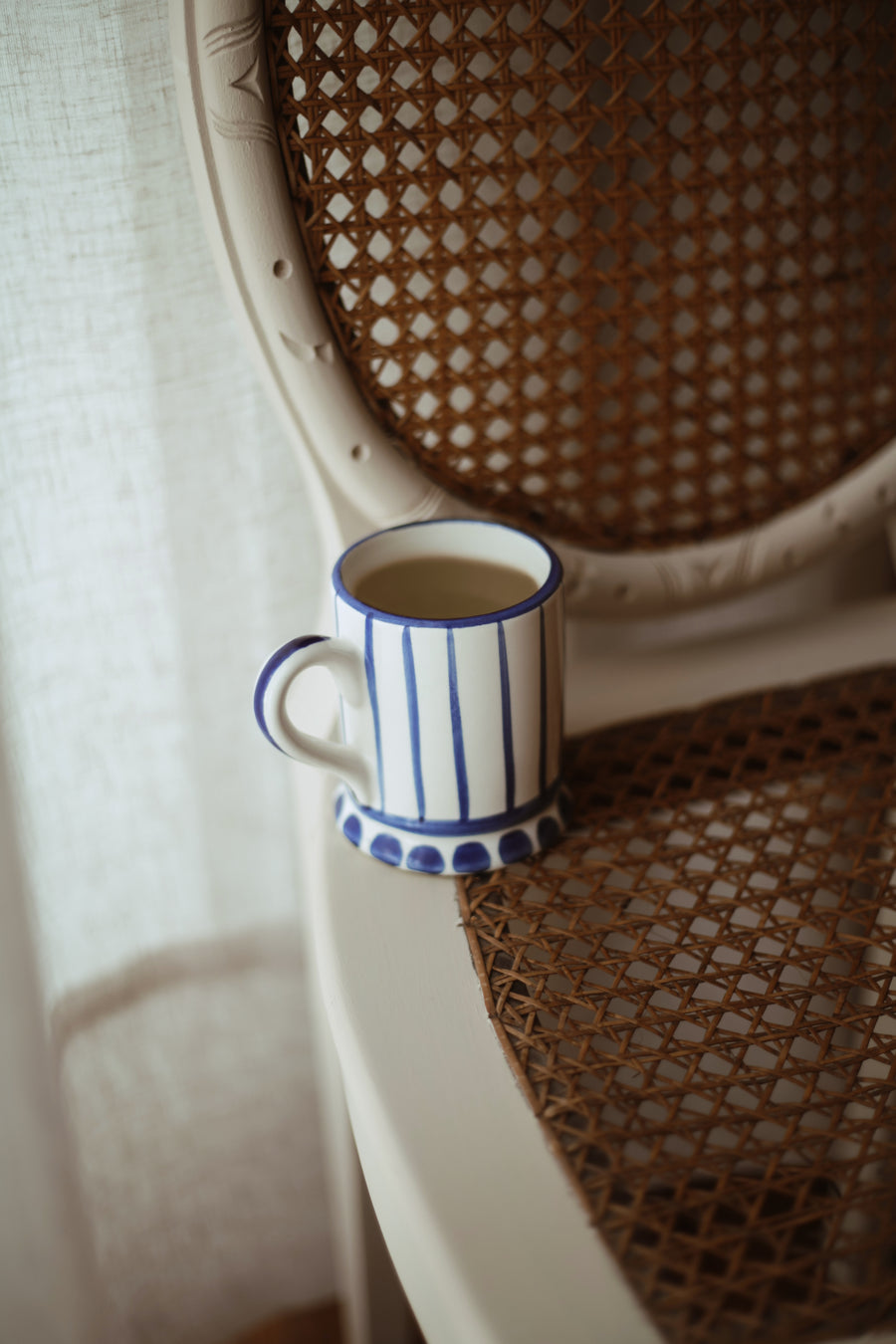 Handmade Ceramic Mug - Blue Stripes