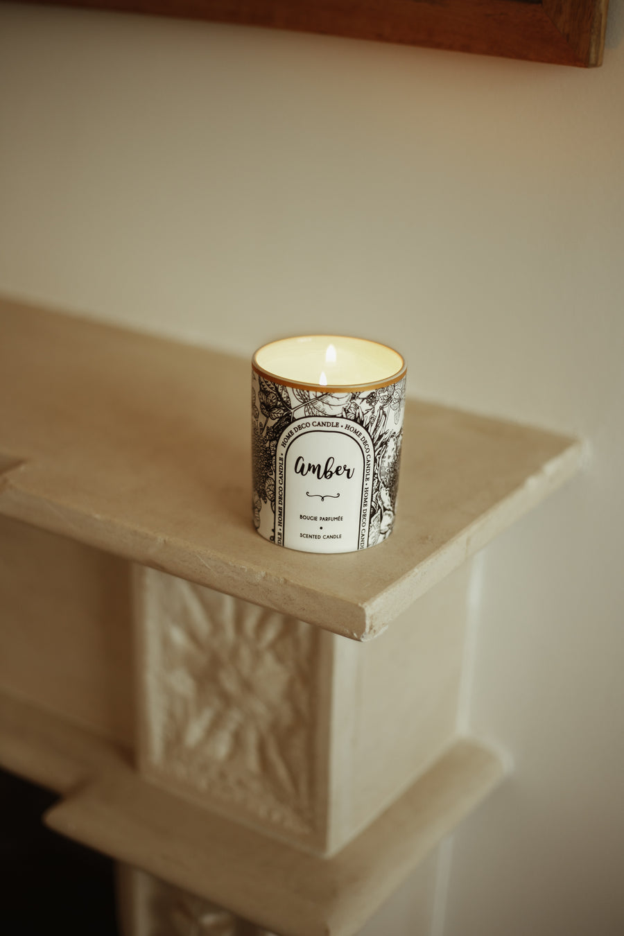 Winter Orchid Ceramic Candle