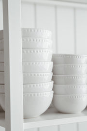 White Pearl Stoneware Bowls