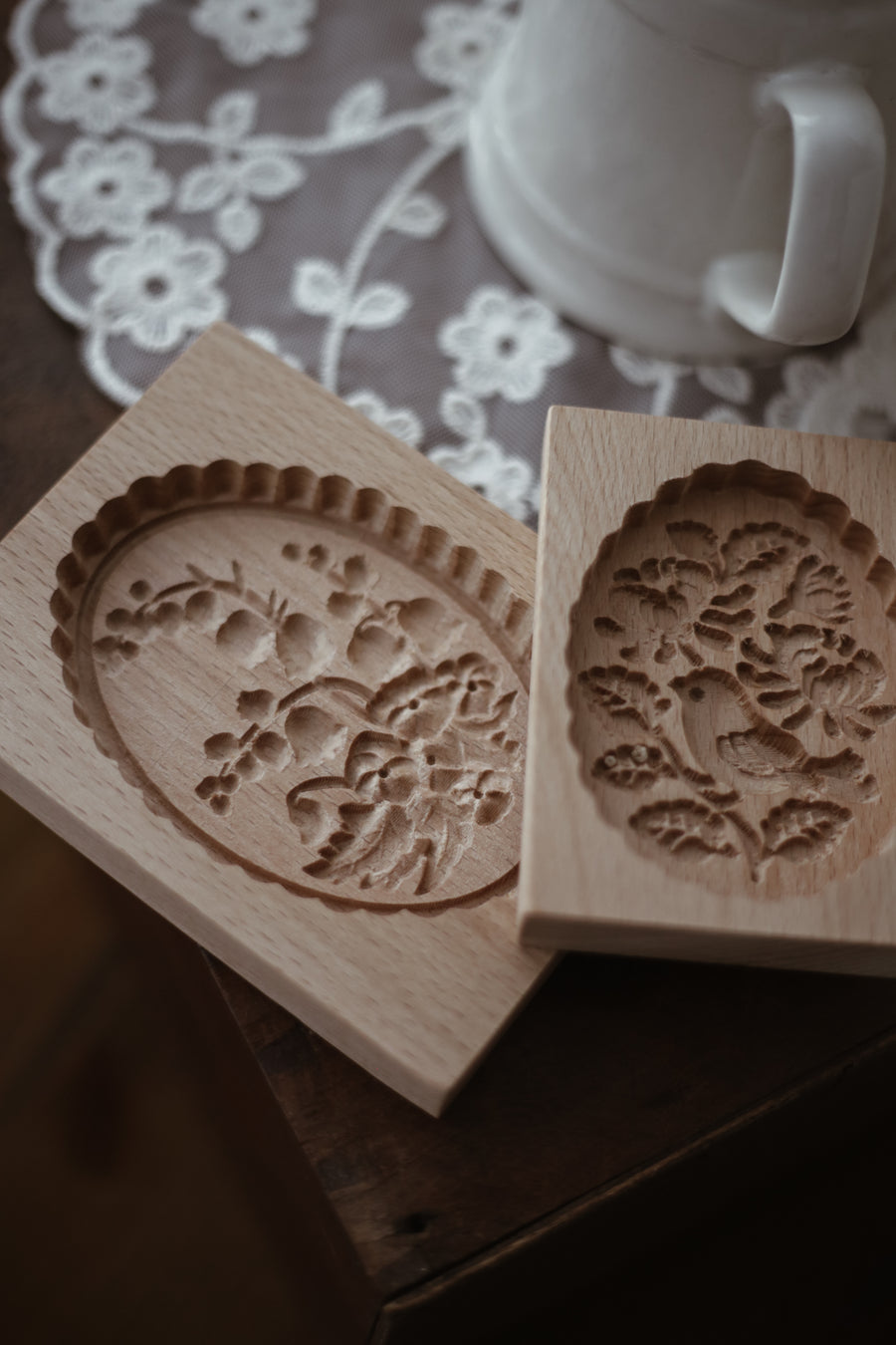 Wood Cookie Mold - Flowers