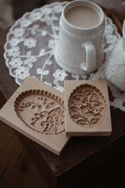 Wood Cookie Mold - Flowers