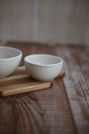 White Pearl Stoneware Bowls