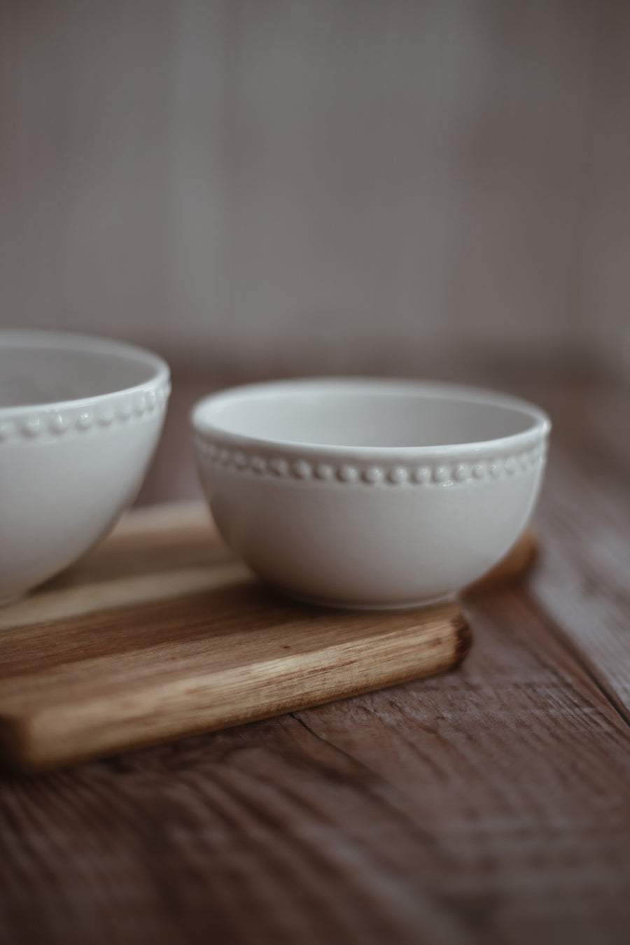 White Pearl Stoneware Bowls