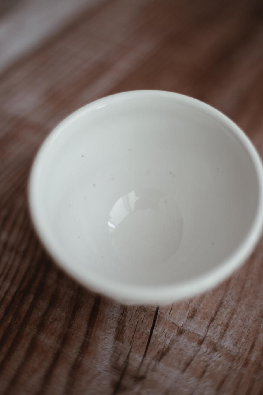 Small Faceted White Bowl