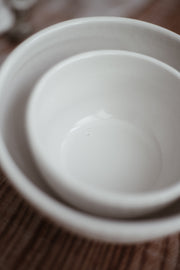 White Pearl Stoneware Bowls