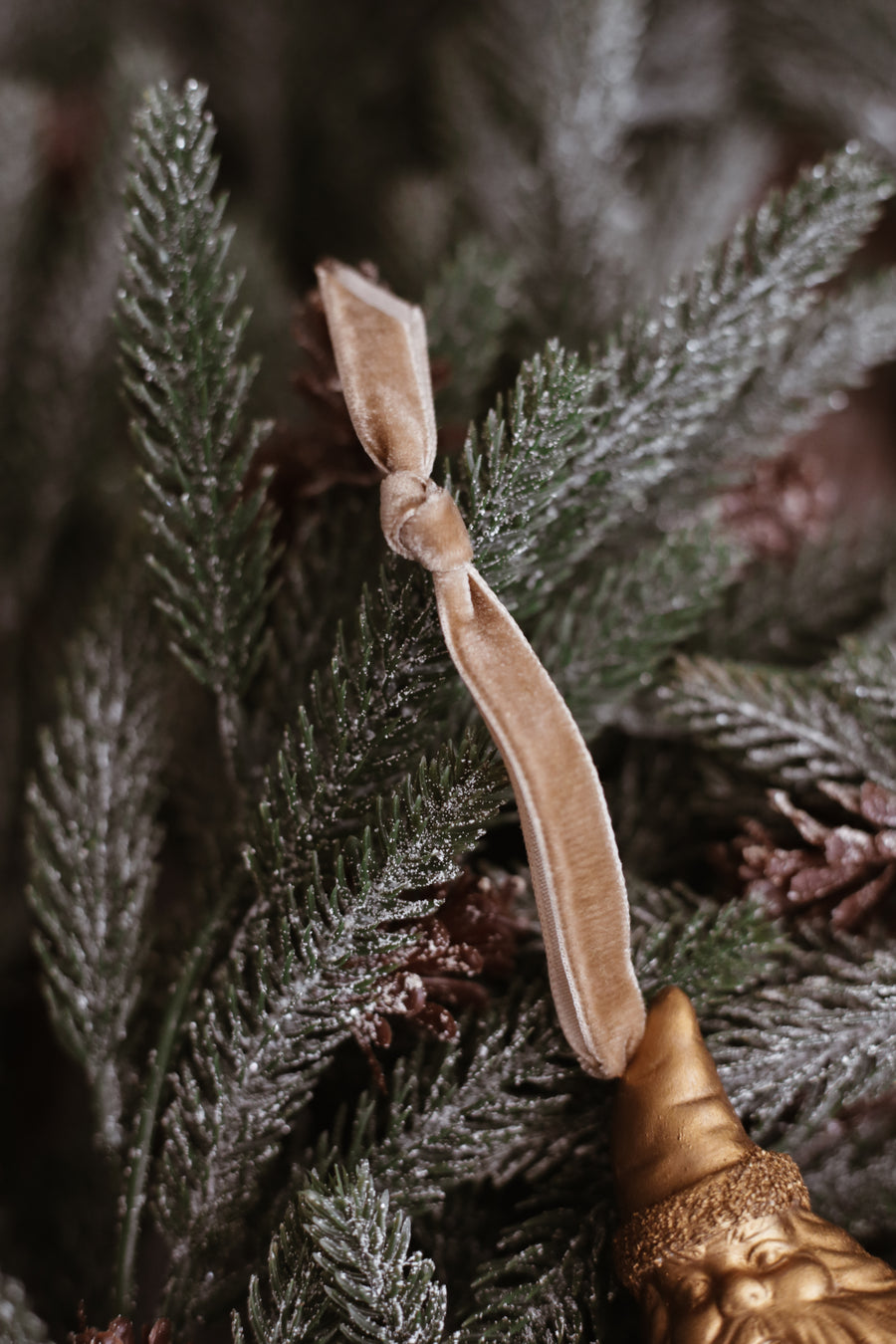 Gold Santa Ornament