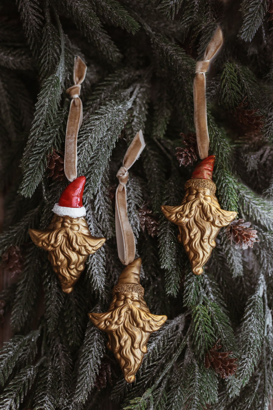 Gold Santa Ornament