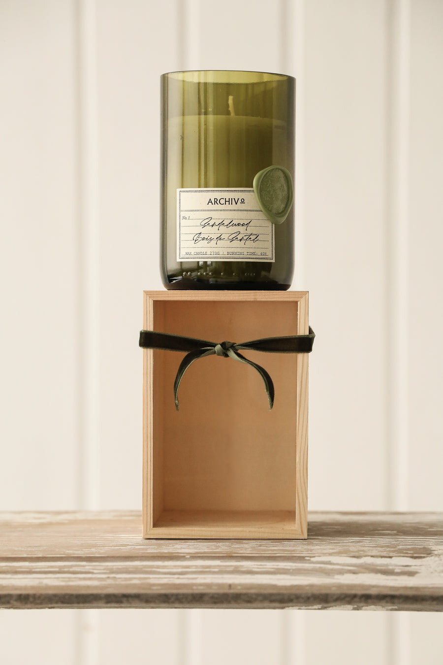 Wine Bottle Candle - Sandalwood